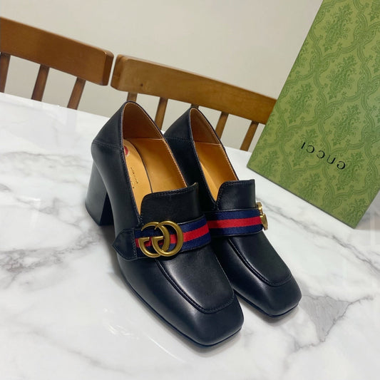 GUCCI 26S LOAFERS 75 MM IN BLACK CALFSKIN STYLE 2