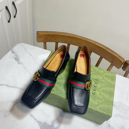 GUCCI 26S LOAFERS 75 MM IN BLACK CALFSKIN STYLE 1