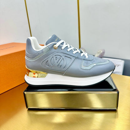 LOUIS VUITTON NEO RUN AWAY SNEAKER IN SHARK GRAY CALFSKIN