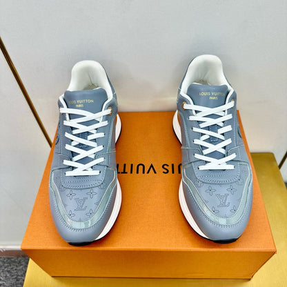 LOUIS VUITTON NEO RUN AWAY SNEAKER IN SHARK GRAY CALFSKIN