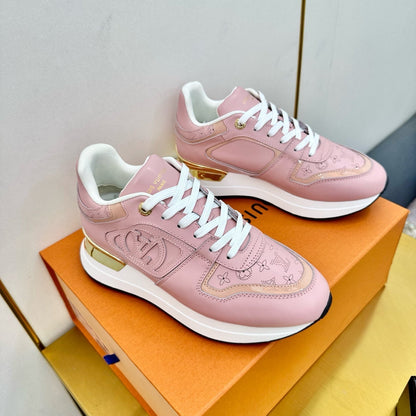 LOUIS VUITTON NEO RUN AWAY SNEAKER IN ROSE PINK CALFSKIN