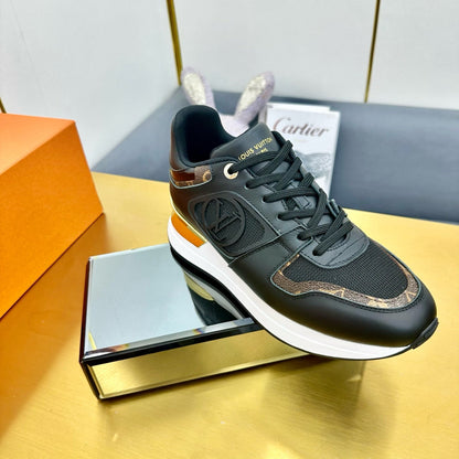 LOUIS VUITTON NEO RUN AWAY SNEAKER IN BLACK CALFSKIN