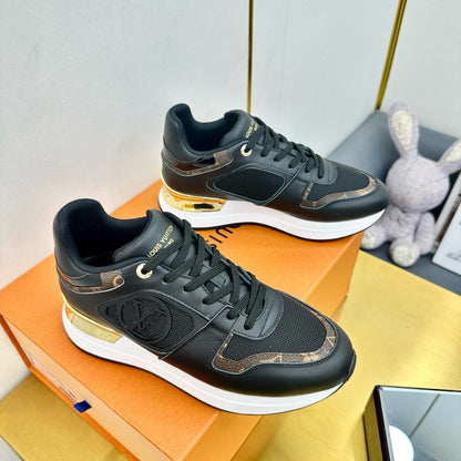 LOUIS VUITTON NEO RUN AWAY SNEAKER IN BLACK CALFSKIN