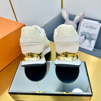 LOUIS VUITTON NEO RUN AWAY SNEAKER IN PASTEL GRAY FABRIC