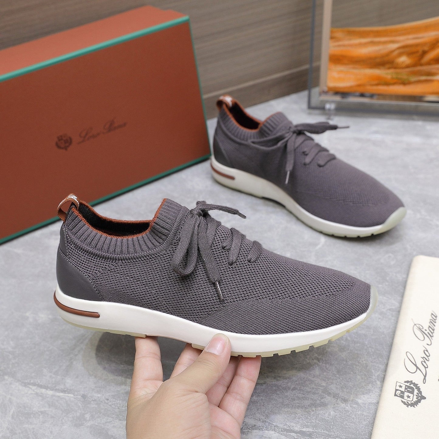 LP LADY FLEXY WALK SNEAKER IN GREY FABRIC
