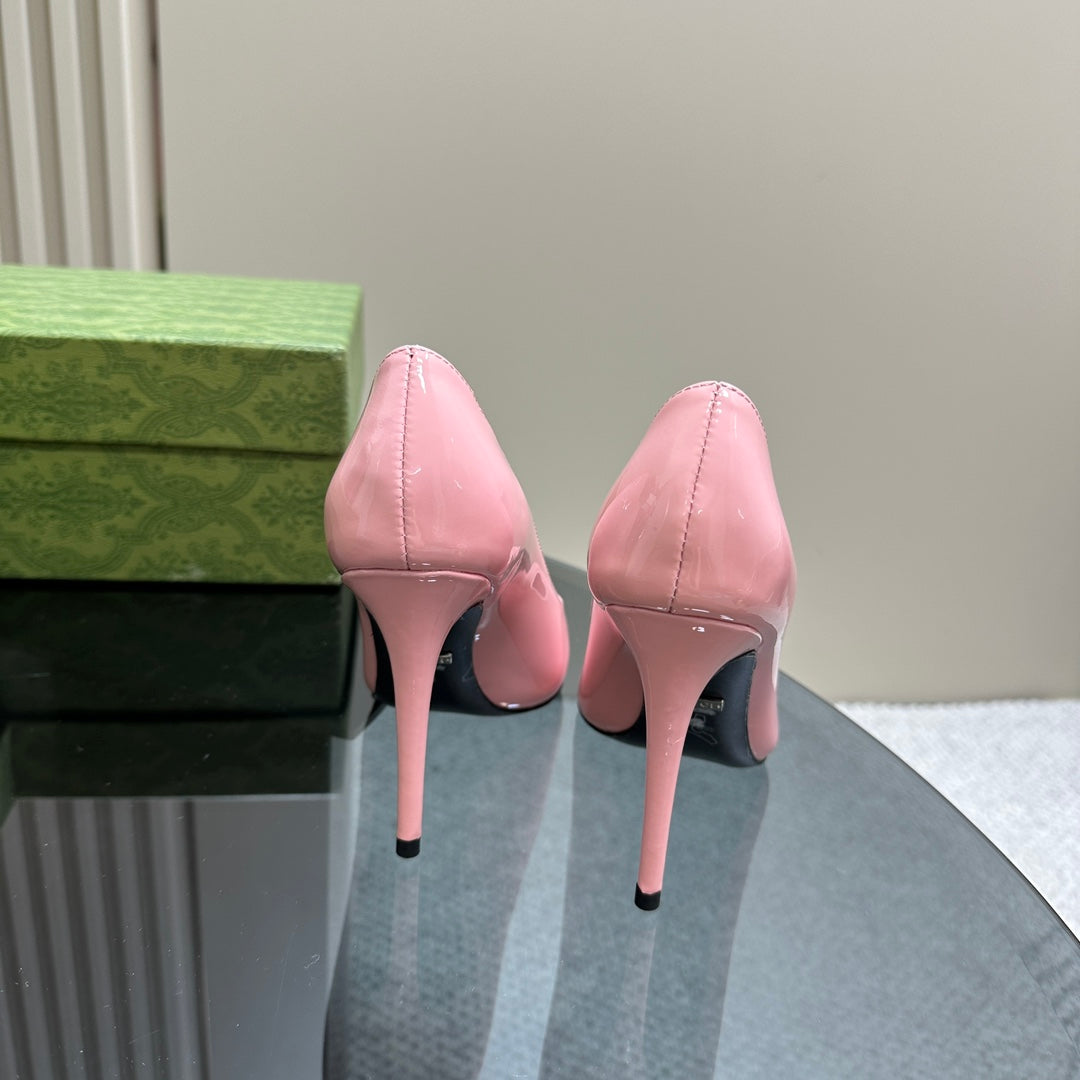 GUCCI 105 HIGH HEEL PUMP LIGHT PINK LAMBSKIN