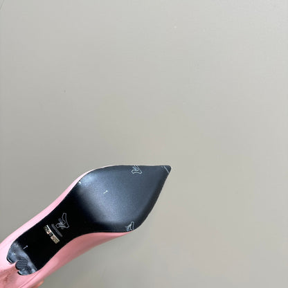 GUCCI 105 HIGH HEEL PUMP LIGHT PINK LAMBSKIN