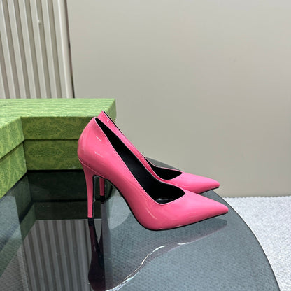 GUCCI 105 HIGH HEEL PUMP FUSCIA LAMBSKIN