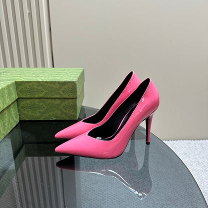 GUCCI 105 HIGH HEEL PUMP FUSCIA LAMBSKIN